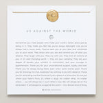 Bryan Anthonys Us Against The World Gold Necklace On Card