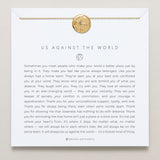 Bryan Anthonys Us Against The World Gold Necklace On Card