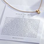Worth The Wait Icon Necklace on card
