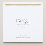 Bryan Anthonys Layers of You Paved Gold Herringbone Chain Necklace On Card