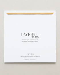 Bryan Anthonys Layers of You Paved Gold Herringbone Chain Necklace On Card