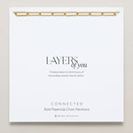 Bryan Anthonys Layers of You Connected Gold Bold Paperclip Chain Necklace On Card