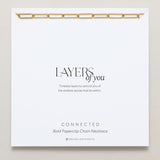 Bryan Anthonys Layers of You Connected Gold Bold Paperclip Chain Necklace On Card