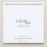 Bryan Anthonys Layers of You Connected Silver Delicate Paperclip Chain Necklace On Card