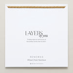 Bryan Anthonys Layers of You Gold Renewed Wheat Chain Necklace On Card
