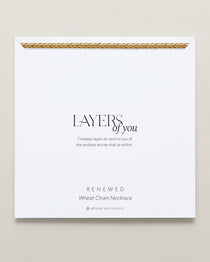 Bryan Anthonys Layers of You Gold Renewed Wheat Chain Necklace On Card