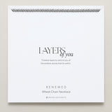 Bryan Anthonys Layers of You Silver Renewed Wheat Chain Necklace On Card