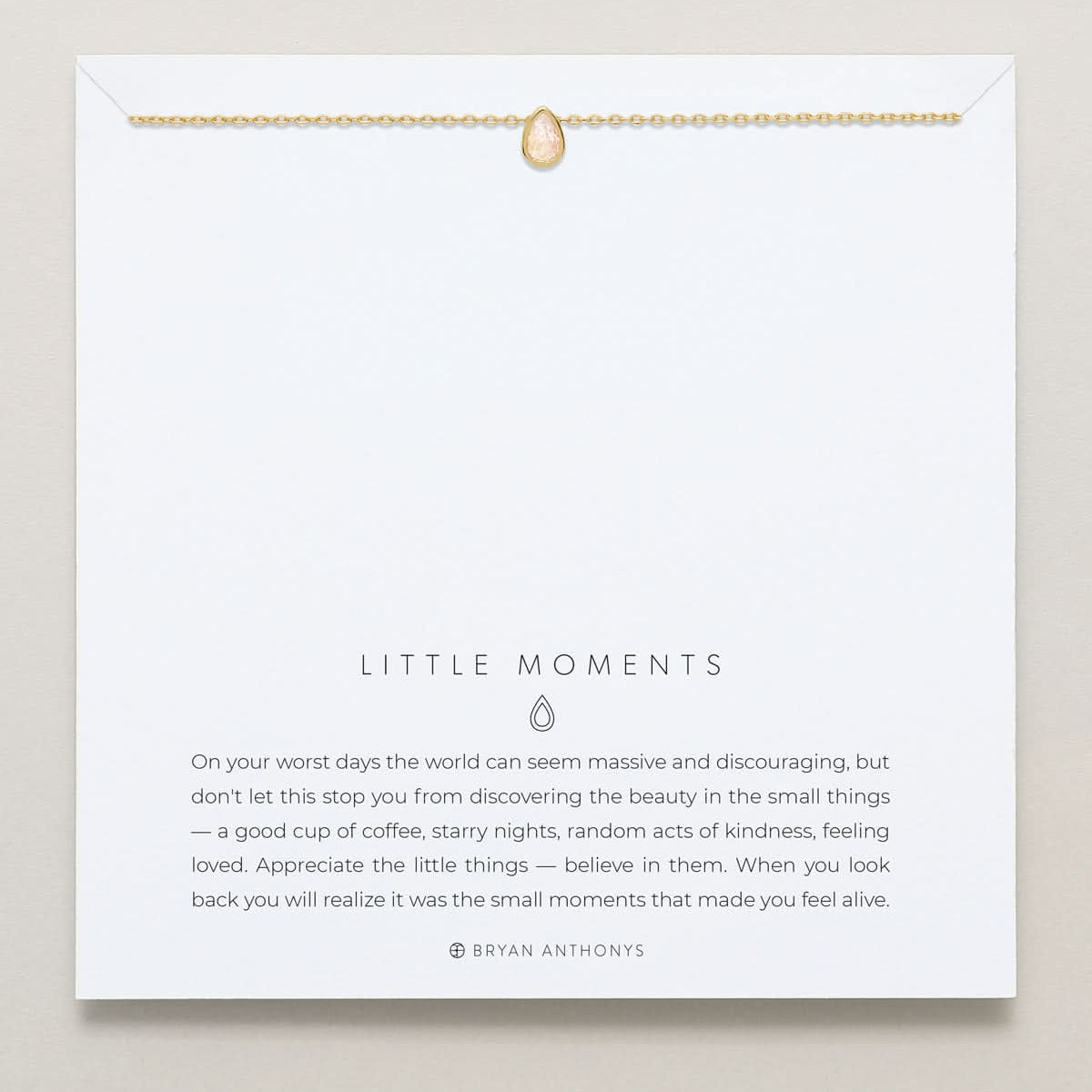 Bryan Anthonys Little Moments Gold Necklace On Card