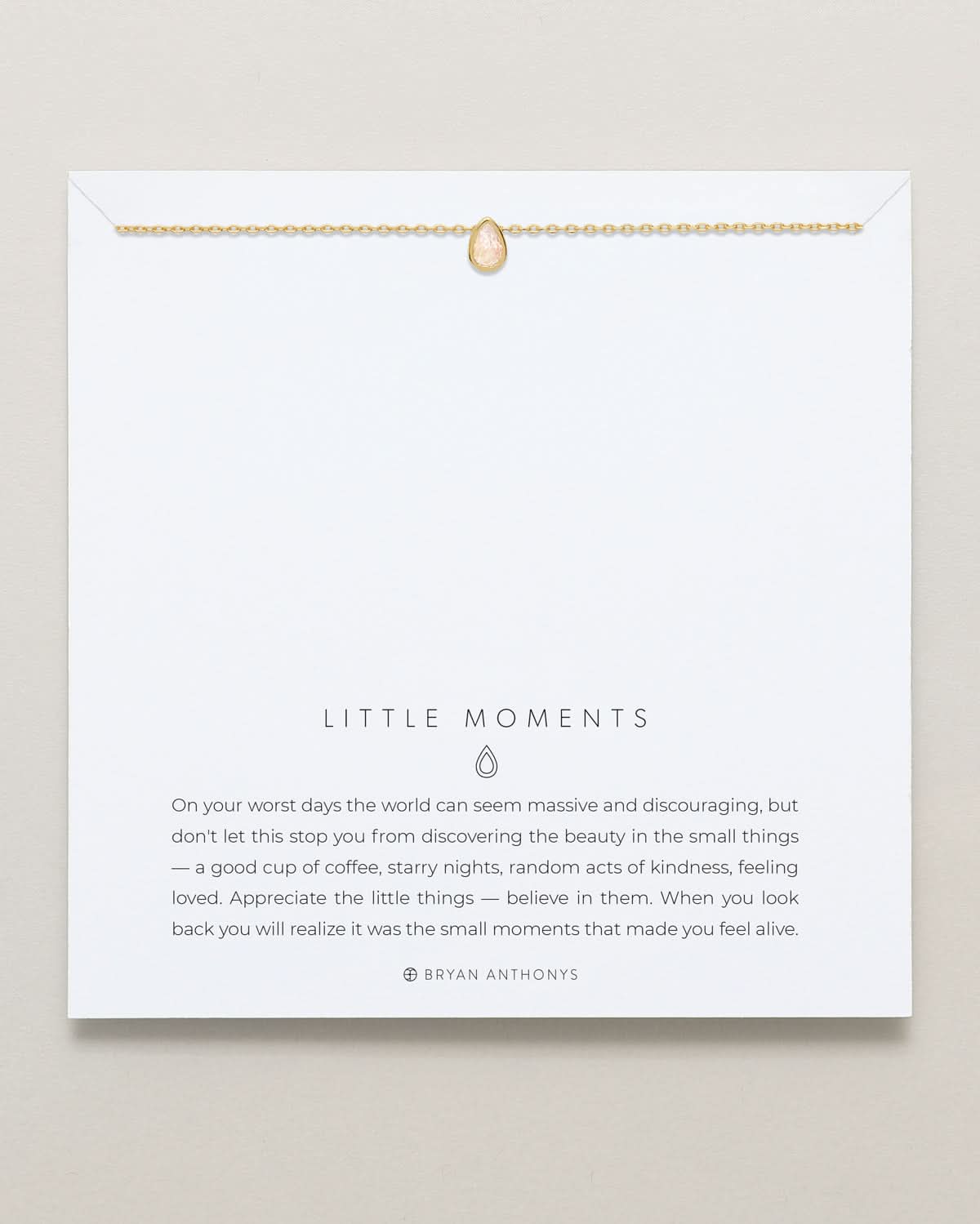 Bryan Anthonys Little Moments Gold Necklace On Card