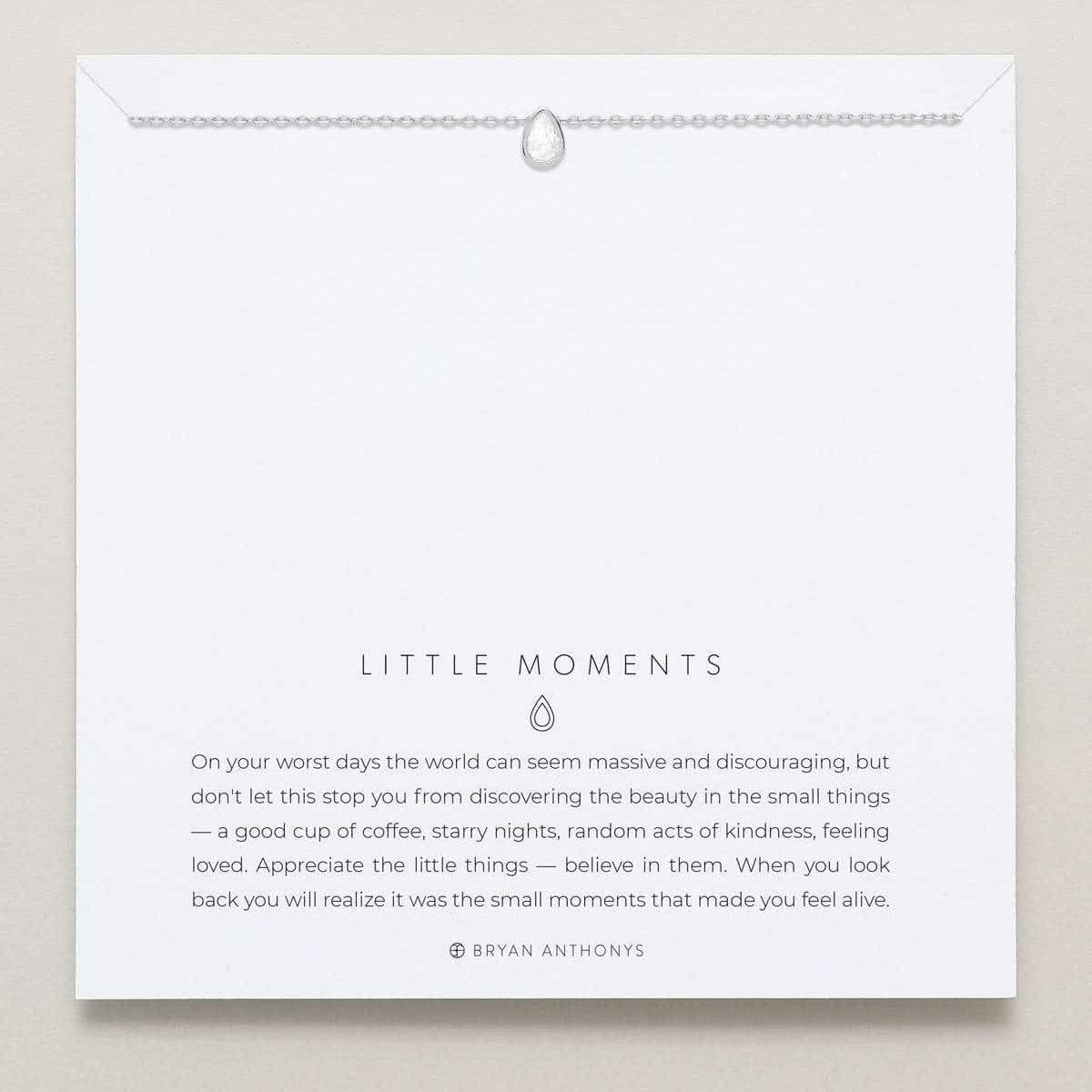 Bryan Anthonys Little Moments Silver Necklace On Card