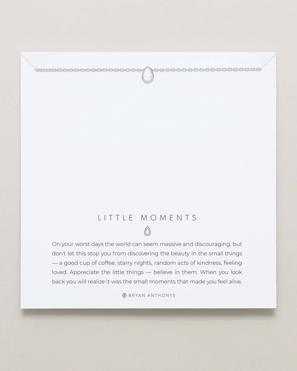Bryan Anthonys Little Moments Silver Necklace On Card