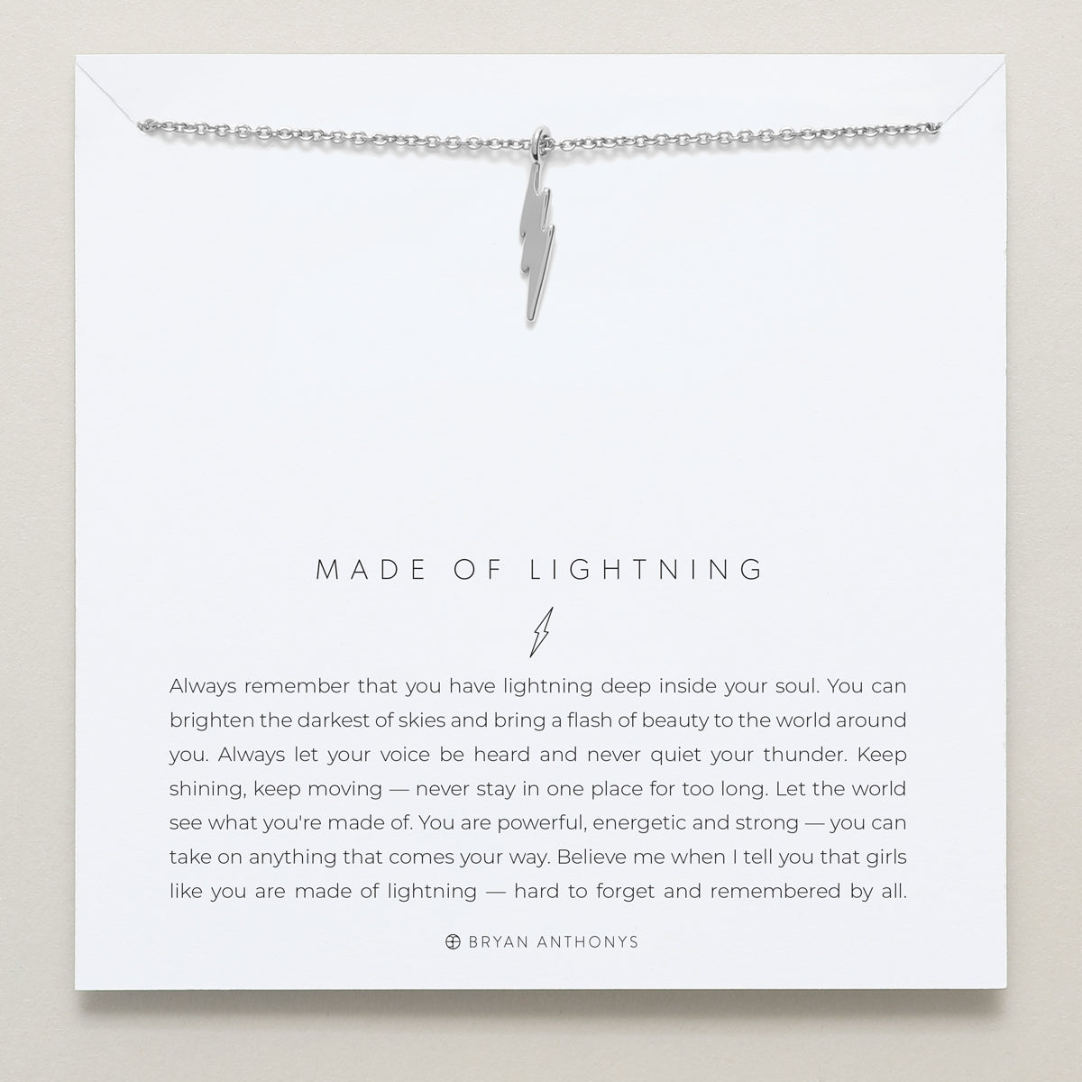 Bryan Anthonys dainty made of lightning bolt necklace silver