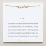 Mamá Necklace (Spanish) on card