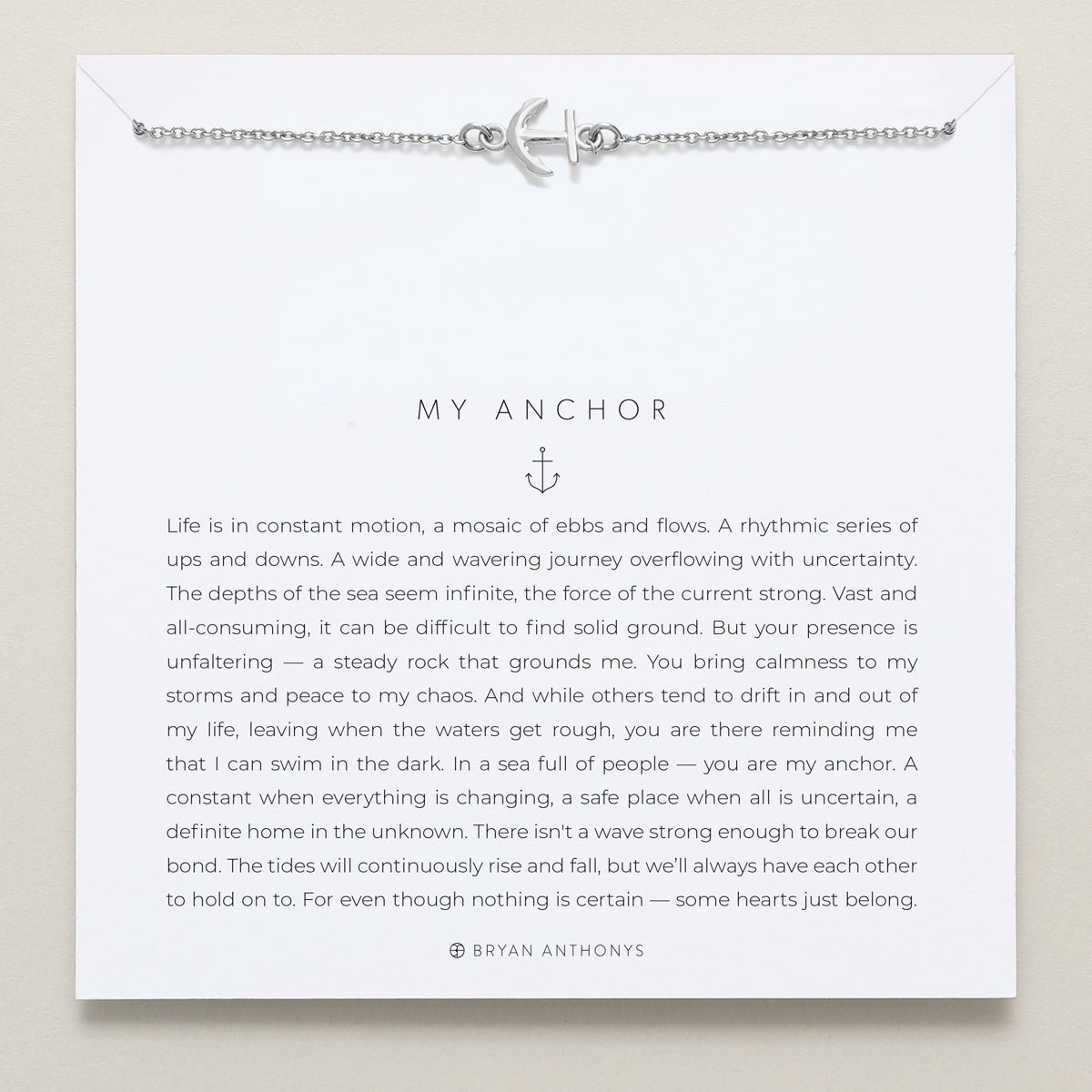 Bryan Anthonys dainty my anchor necklace 14k gold
