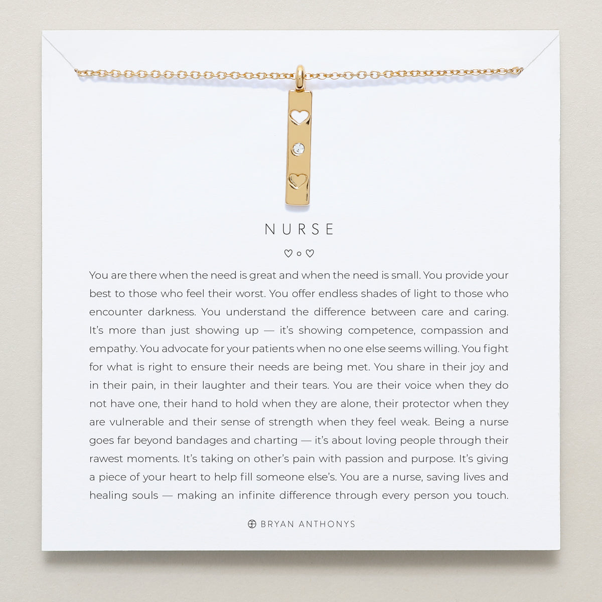 bryan anthonys dainty jewelry nurse necklace 14k gold