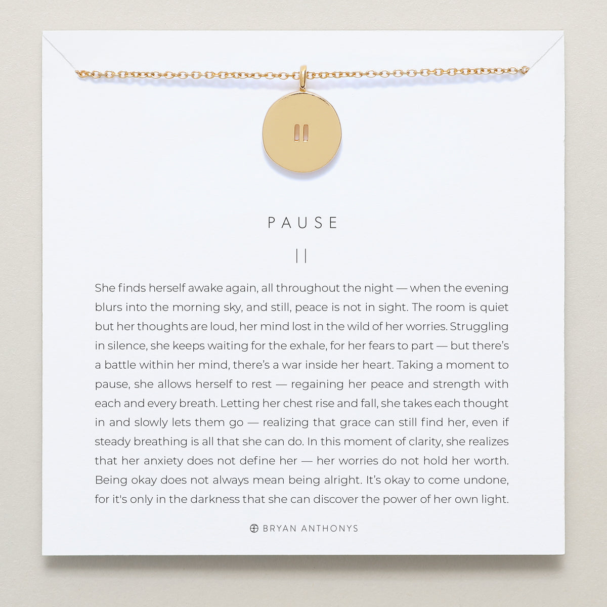 bryan anthonys designs for a difference pause necklace anxiety give back 14k gold