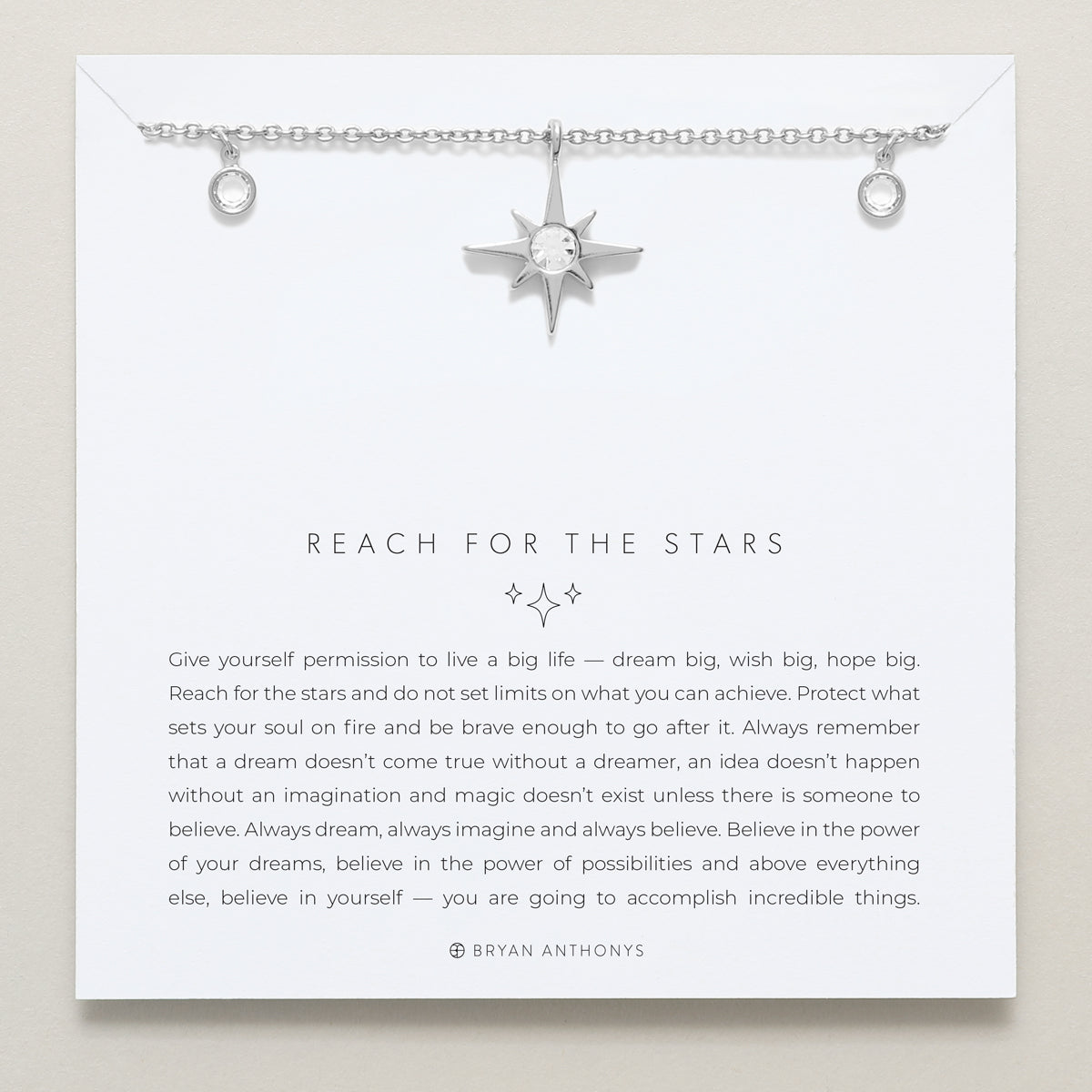 Bryan Anthonys Reach For The Stars Gold Choker With Crystals On Card