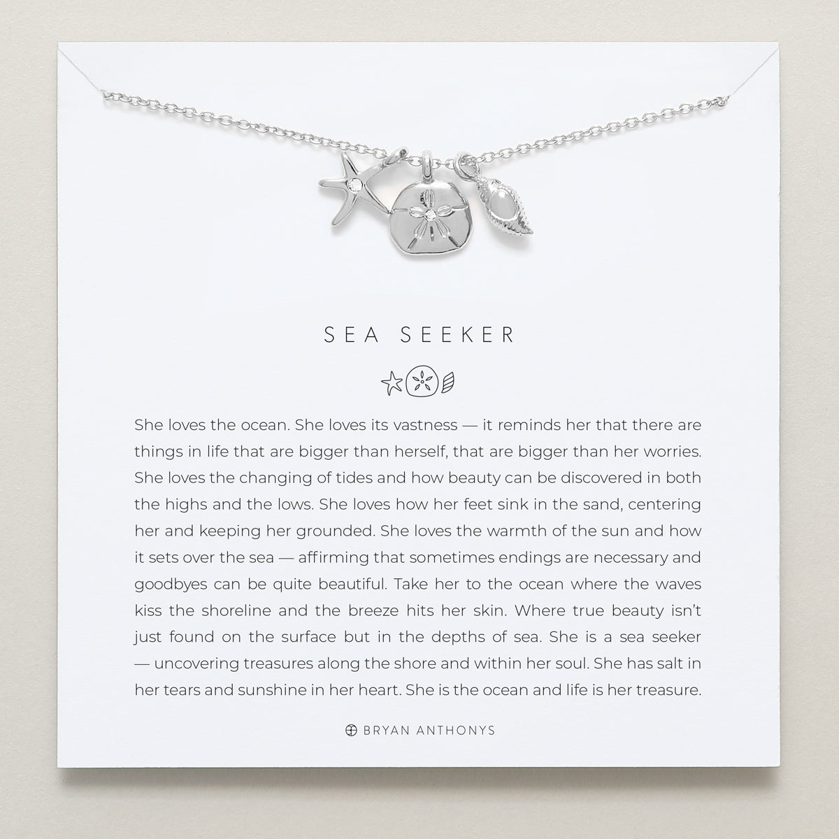 bryan anthonys dainty sea seeker necklace silver