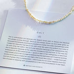 Bryan Anthonys Grit Seed Pearl Necklace On Card