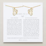 Bryan Anthonys Mother-Daughter Butterfly Wings to Fly Necklace Set 14k Gold