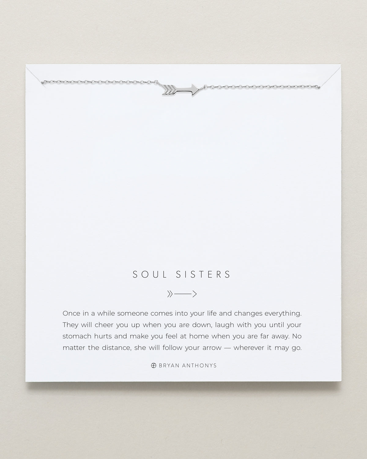 Bryan Anthonys Soul Sisters Silver Arrow Necklace On Card