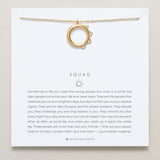 Bryan Anthonys Squad necklace dainty sun moon 14k gold