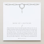 Bryan Anthonys Stories Of You Made Of Lightning Silver Charm Necklace On Card