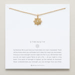 Bryan Anthonys dainty Strength spark necklace 14k gold