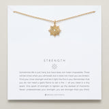 Bryan Anthonys dainty Strength spark necklace 14k gold
