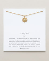 Bryan Anthonys dainty Strength spark necklace 14k gold