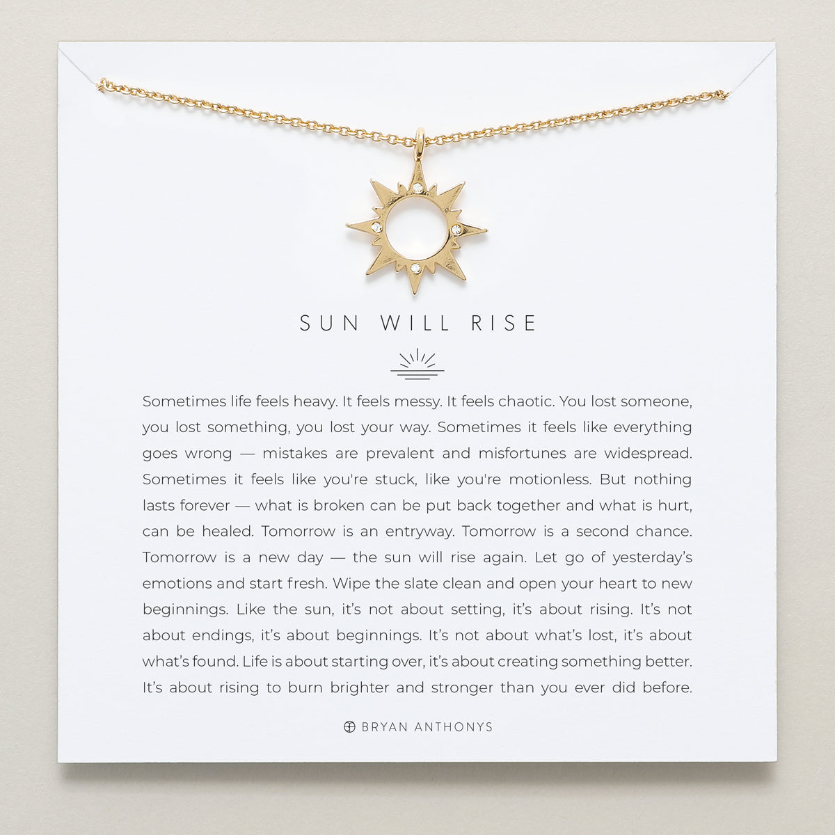 Bryan Anthonys dainty sun will rise necklace 14k gold