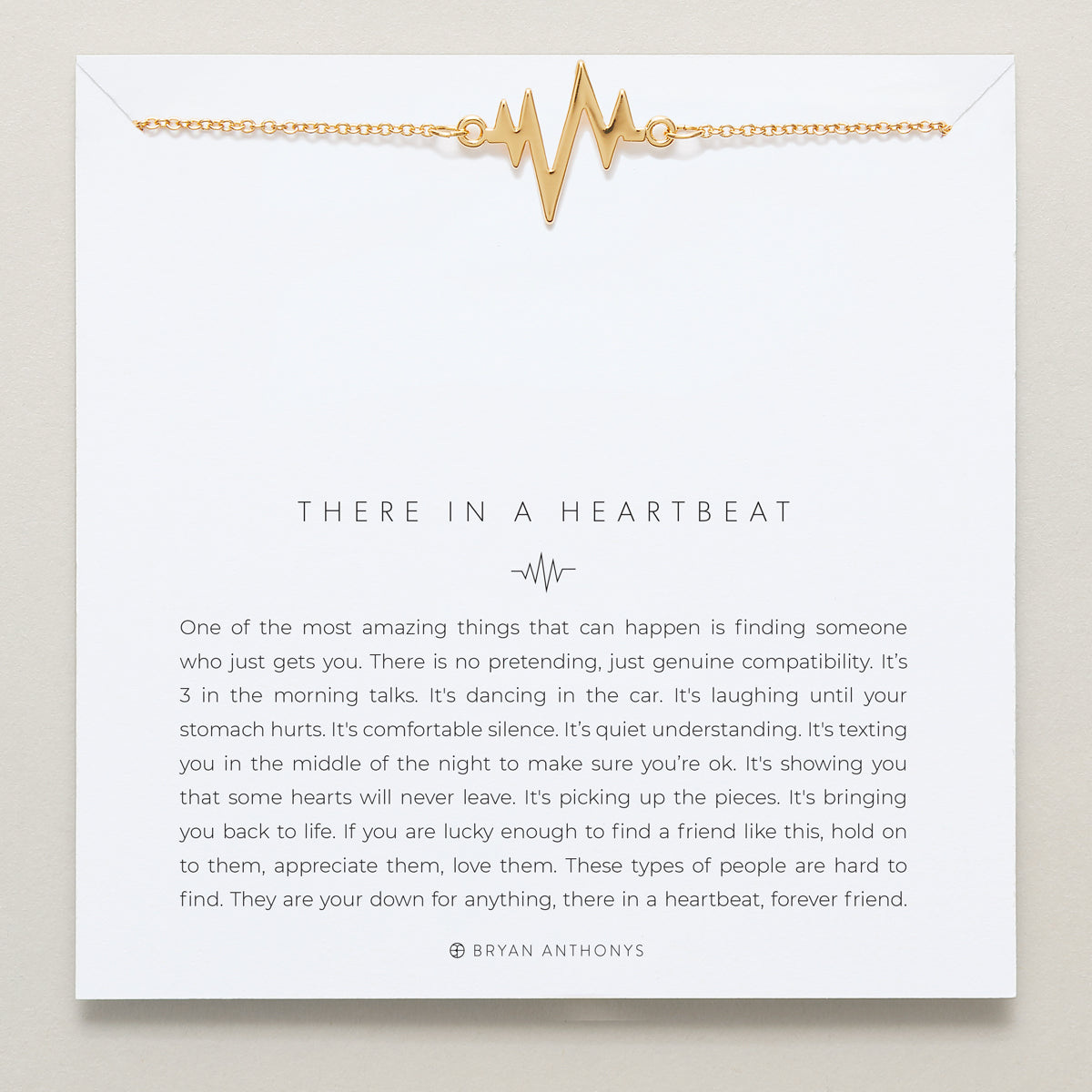 Bryan Anthonys dainty There In A Heartbeat necklace 14k gold