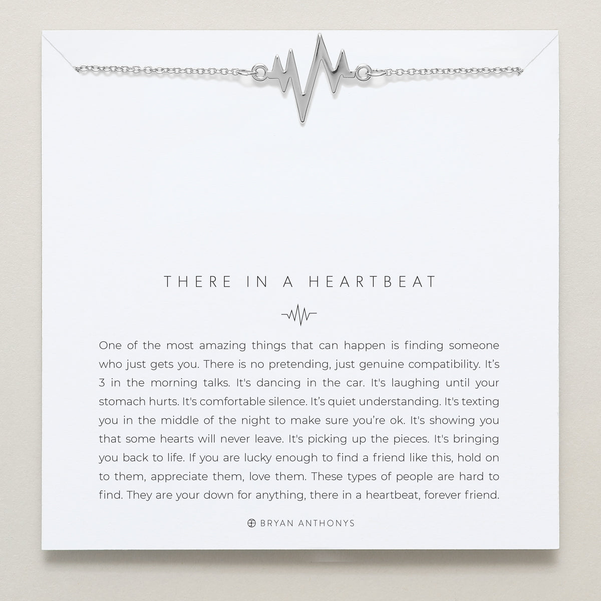 Bryan Anthonys dainty There In A Heartbeat necklace silver