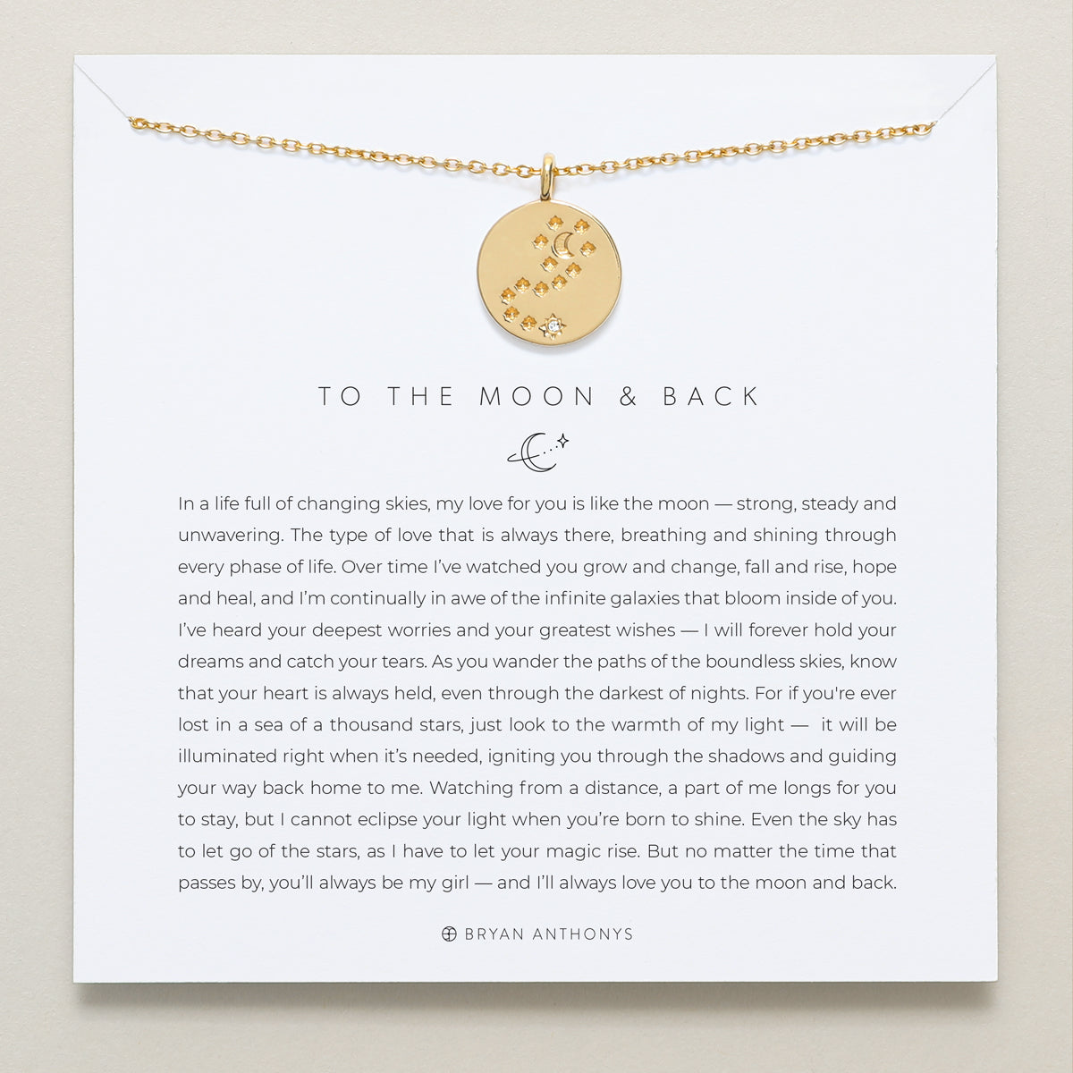 bryan anthonys father daughter to the moon and back necklace 14k gold