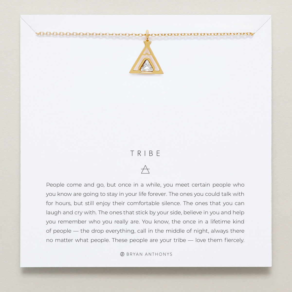 Bryan Anthonys tribe teepee necklace dainty 14k gold