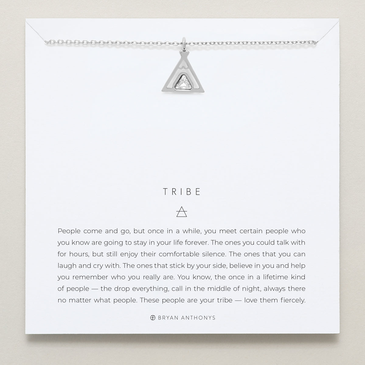 Bryan Anthonys tribe teepee necklace dainty silver