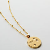 Bryan Anthonys Gold Libra Zodiac Necklace Macro