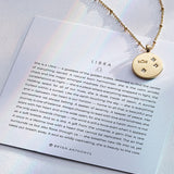 Bryan Anthonys Gold Libra Zodiac Necklace On Card