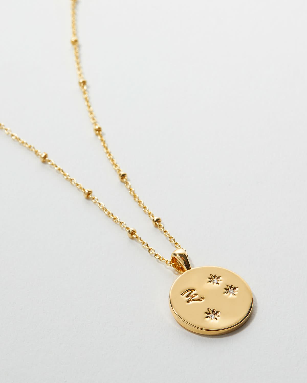 Bryan Anthonys Gold Scorpio Zodiac Necklace Macro