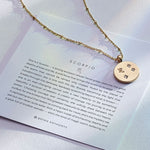 Bryan Anthonys Gold Scorpio Zodiac Necklace On Card