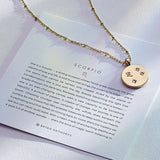 Bryan Anthonys Gold Scorpio Zodiac Necklace On Card