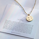 Bryan Anthonys Gold Taurus Zodiac Necklace On Card