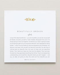 Bryan Anthonys Beautifully Broken Gold Ring With Crystals On Card