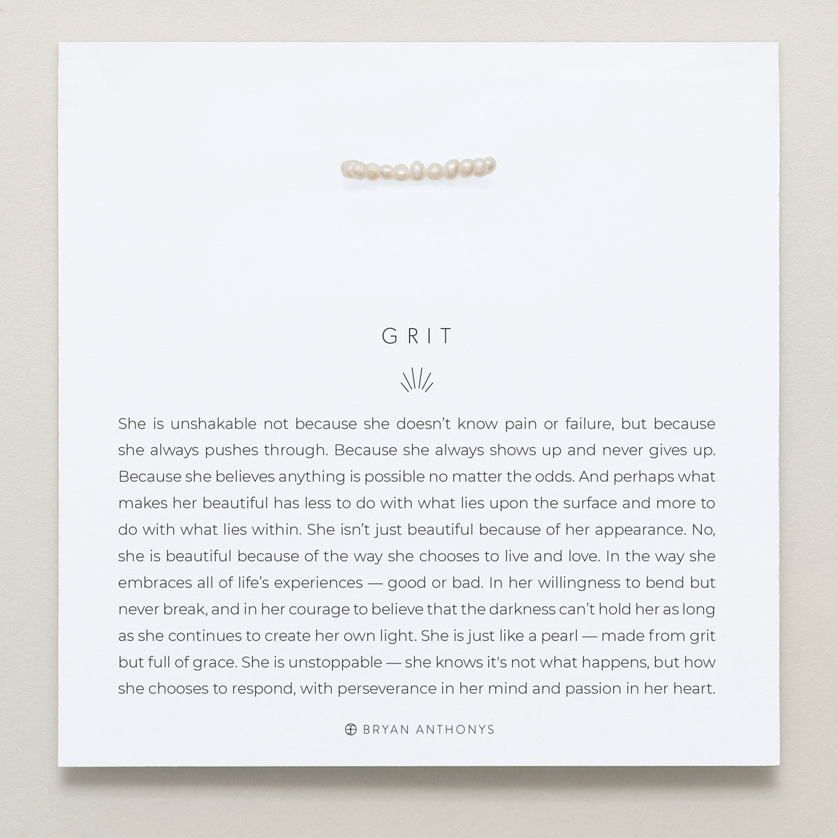  Bryan Anthonys Grit Seed Pearl Ring On Card