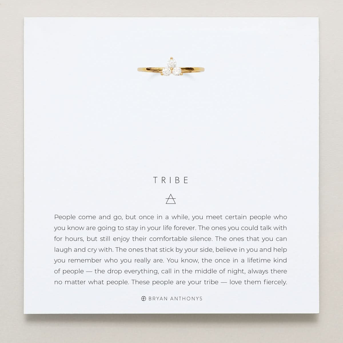 Bryan Anthonys Dainty Tribe Gold Ring On Card