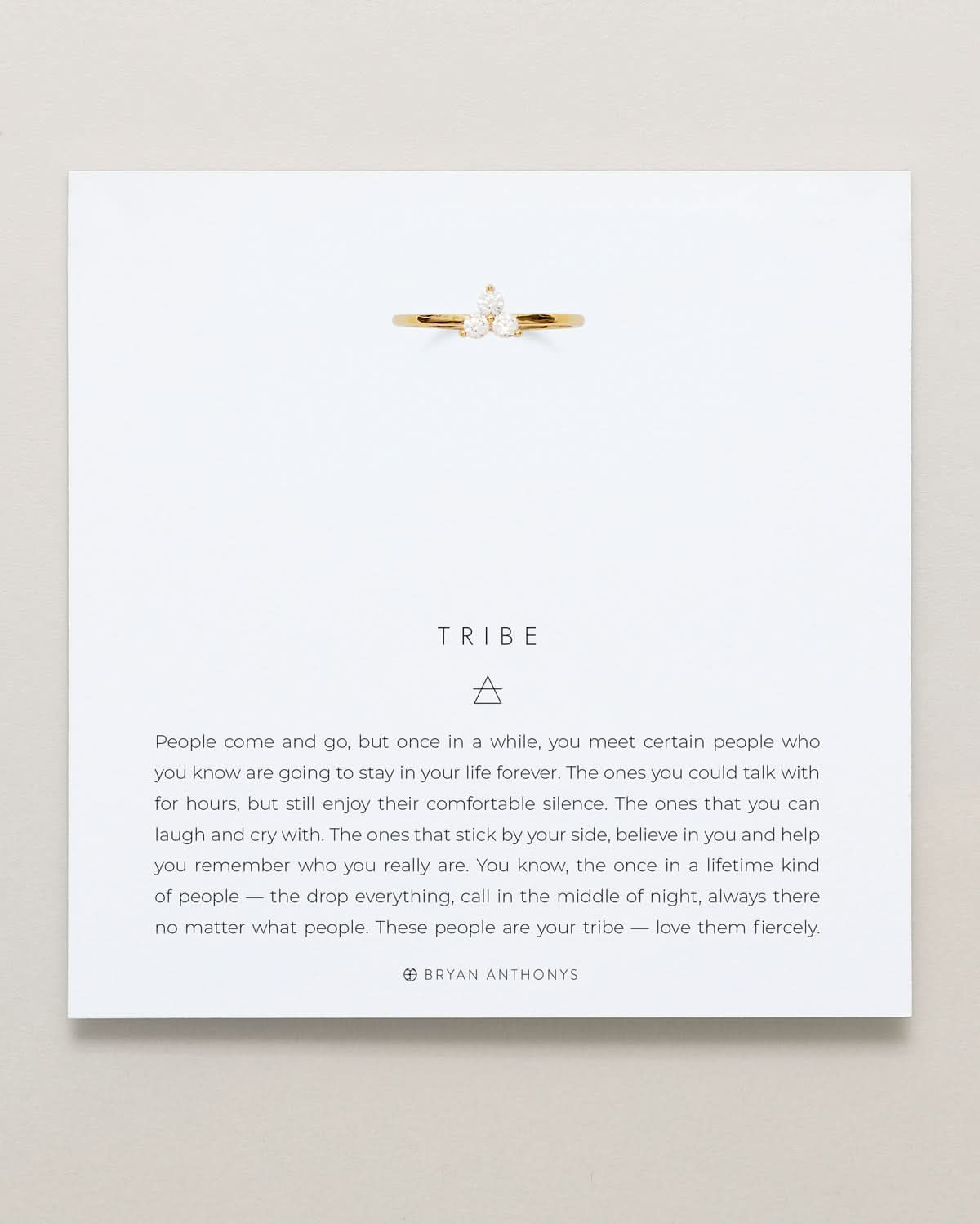 Bryan Anthonys Dainty Tribe Gold Ring On Card
