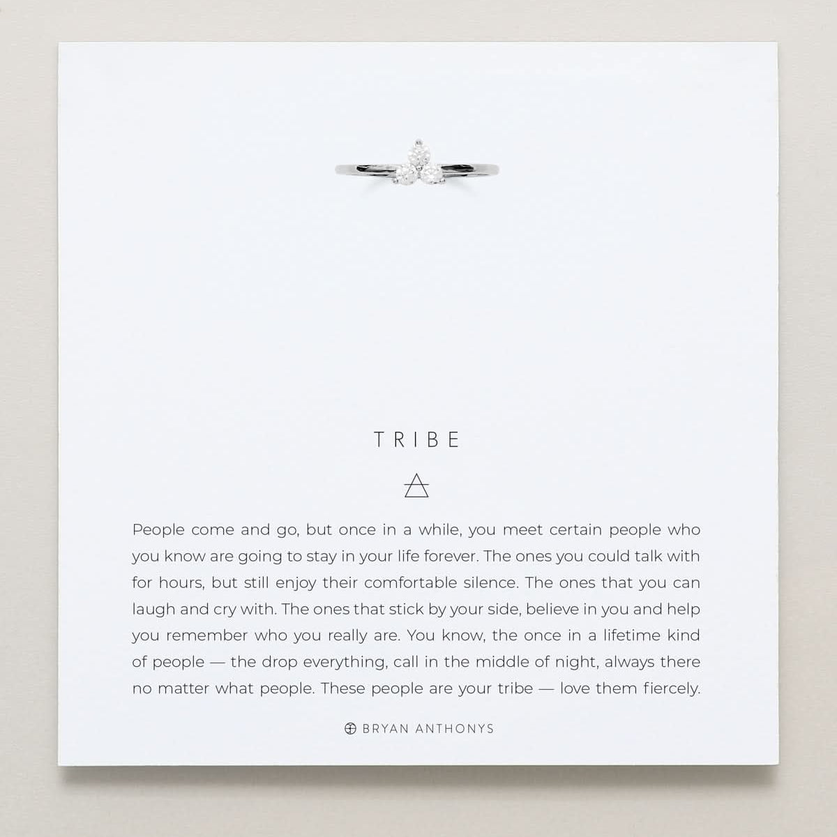 Bryan Anthonys Dainty Tribe Silver Ring On Card