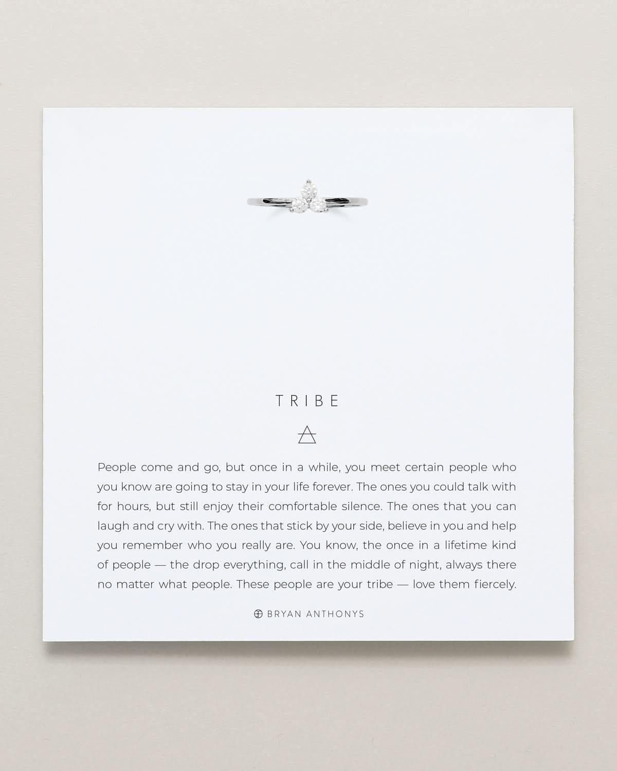 Bryan Anthonys Dainty Tribe Silver Ring On Card
