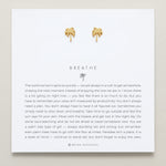 Bryan Anthonys Breathe Gold Stud Earrings On Card