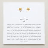 Bryan Anthonys Breathe Gold Stud Earrings On Card